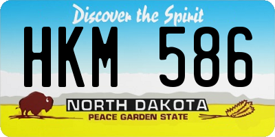 ND license plate HKM586