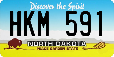 ND license plate HKM591