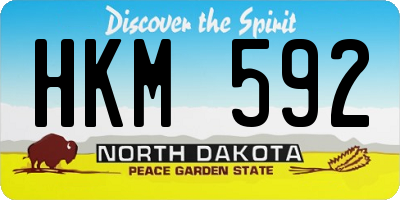 ND license plate HKM592