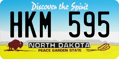 ND license plate HKM595