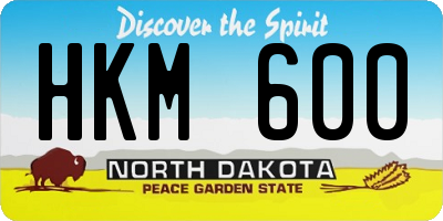 ND license plate HKM600