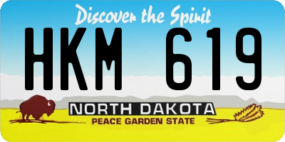 ND license plate HKM619