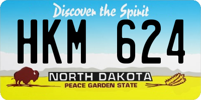 ND license plate HKM624