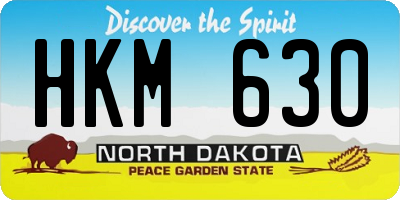 ND license plate HKM630