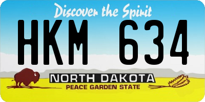 ND license plate HKM634