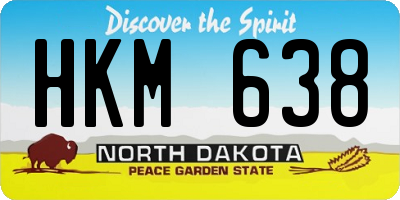 ND license plate HKM638