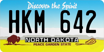 ND license plate HKM642