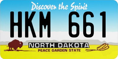 ND license plate HKM661