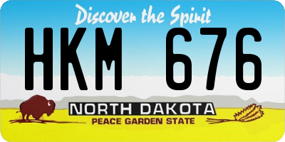 ND license plate HKM676
