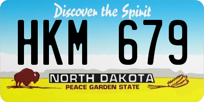ND license plate HKM679