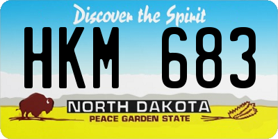 ND license plate HKM683