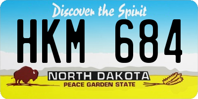 ND license plate HKM684