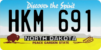 ND license plate HKM691
