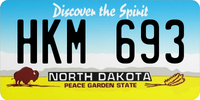 ND license plate HKM693