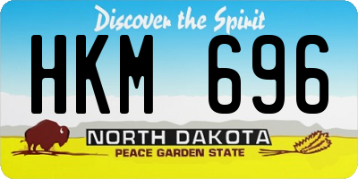 ND license plate HKM696