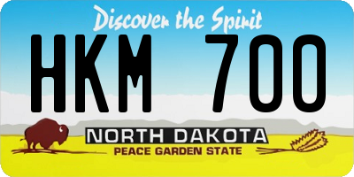 ND license plate HKM700