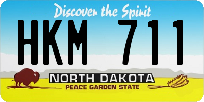 ND license plate HKM711