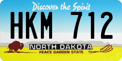 ND license plate HKM712