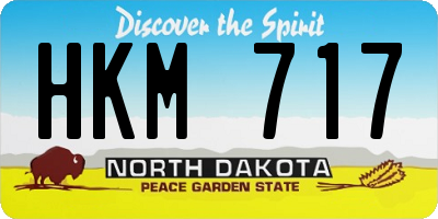 ND license plate HKM717