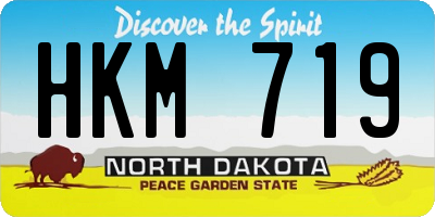 ND license plate HKM719