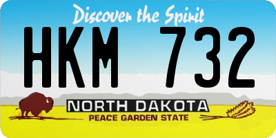 ND license plate HKM732
