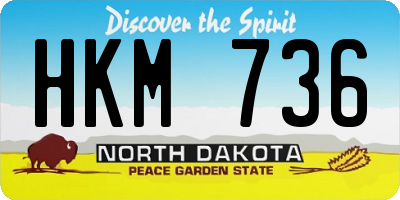 ND license plate HKM736