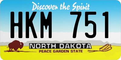 ND license plate HKM751