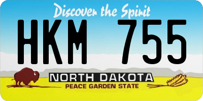 ND license plate HKM755