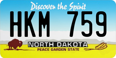 ND license plate HKM759