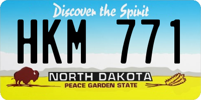 ND license plate HKM771
