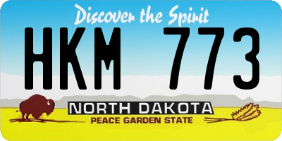 ND license plate HKM773