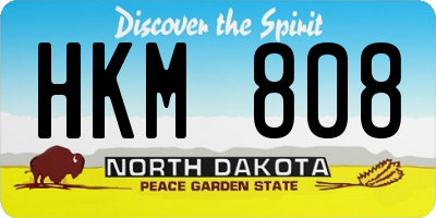 ND license plate HKM808