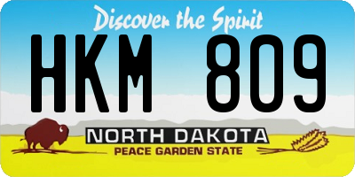 ND license plate HKM809