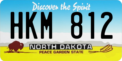 ND license plate HKM812