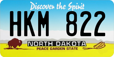 ND license plate HKM822