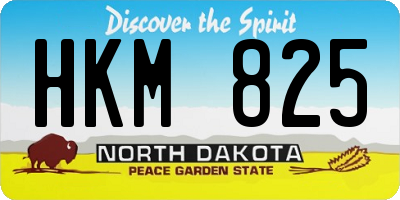 ND license plate HKM825