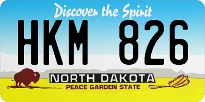 ND license plate HKM826