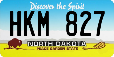 ND license plate HKM827