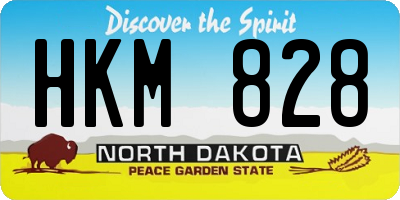 ND license plate HKM828