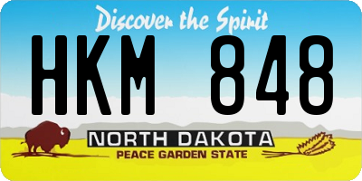 ND license plate HKM848