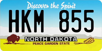 ND license plate HKM855