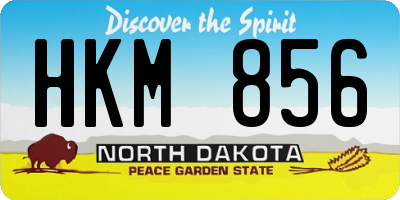 ND license plate HKM856