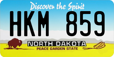 ND license plate HKM859