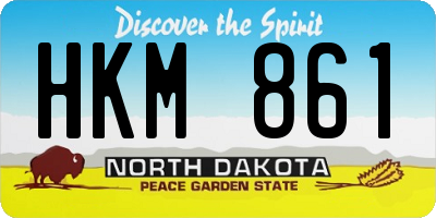 ND license plate HKM861