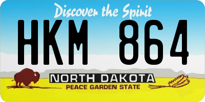 ND license plate HKM864