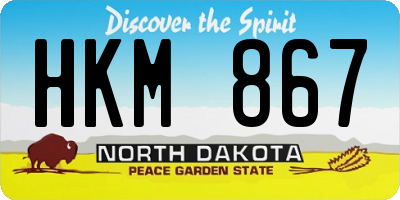ND license plate HKM867