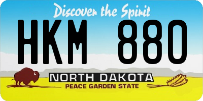 ND license plate HKM880