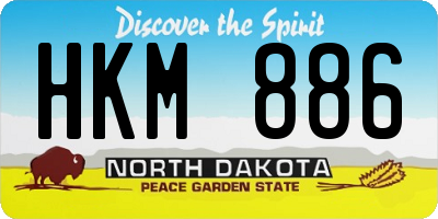ND license plate HKM886