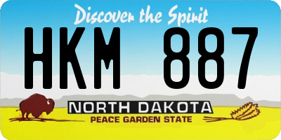 ND license plate HKM887