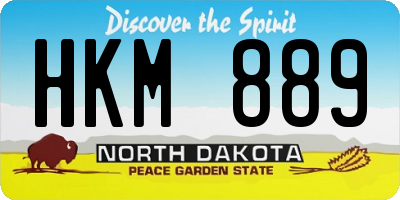 ND license plate HKM889